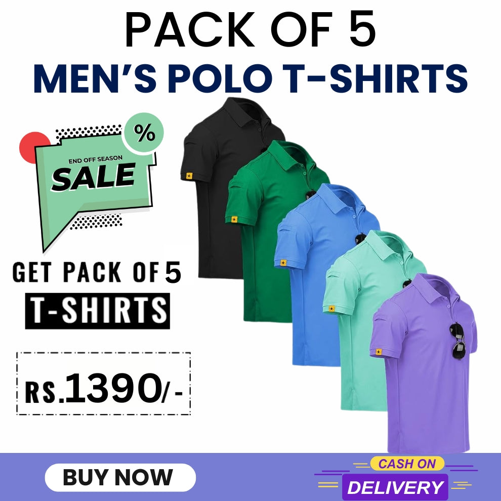 Pack of 5 Polo T-Shirts