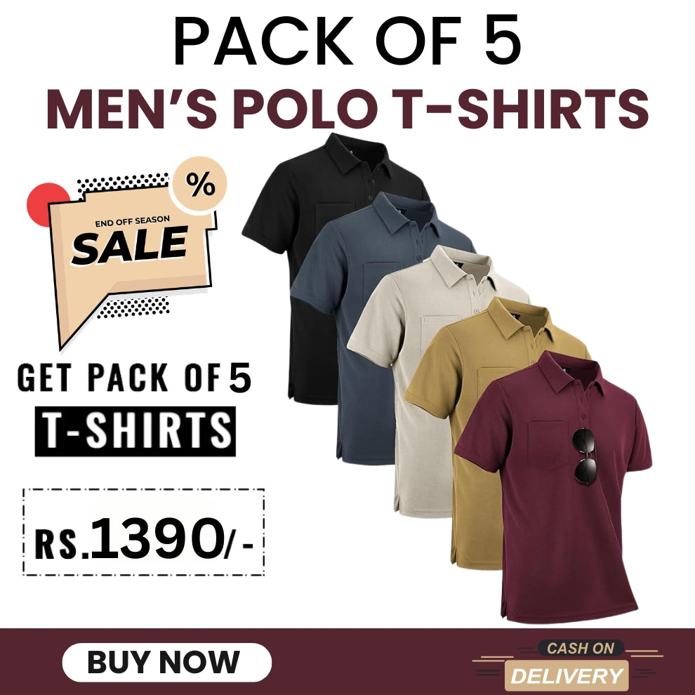 Pack of 5 Polo T-Shirts