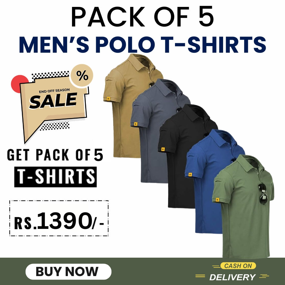 Pack of 5 Polo T-Shirts