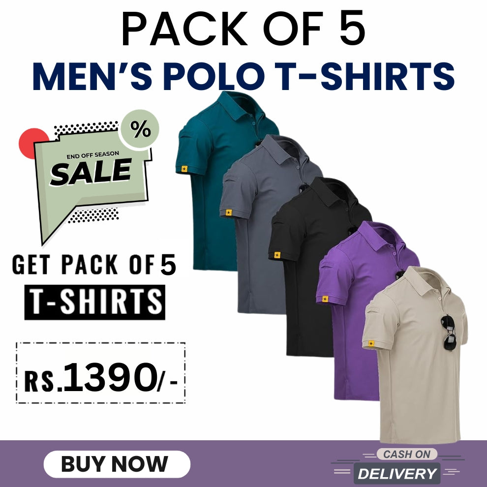 Pack of 5 Polo T-Shirts