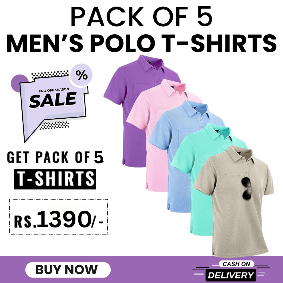Pack of 5 Polo T-Shirts
