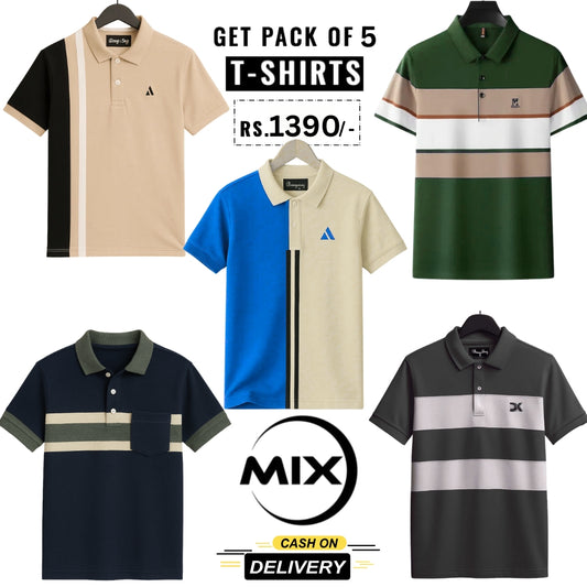 Pack of 5 Polo T-Shirts