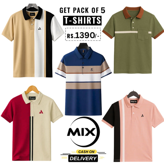 Pack of 5 Polo T-Shirts